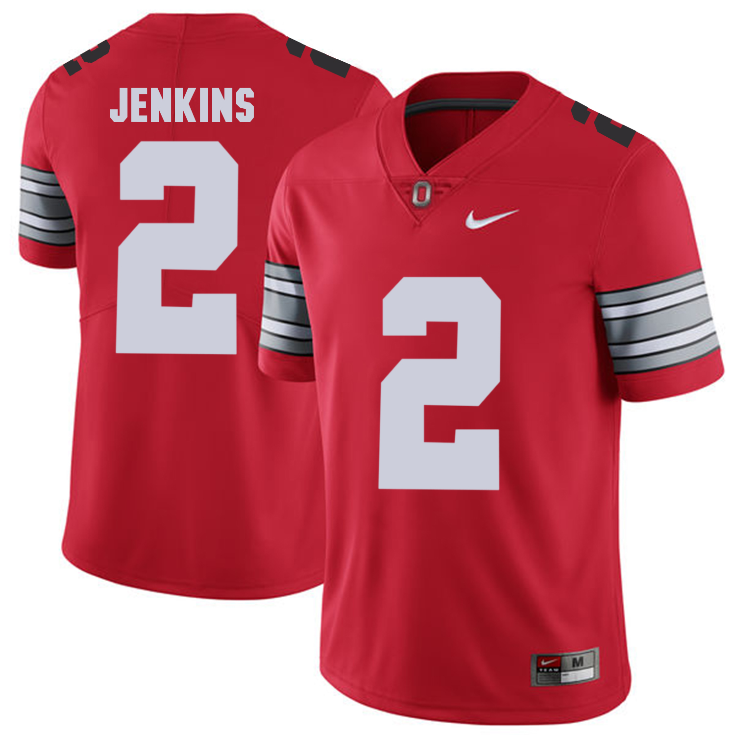 Men Ohio State #2 Jenkins Red Customized NCAA Jerseys->customized ncaa jersey->Custom Jersey